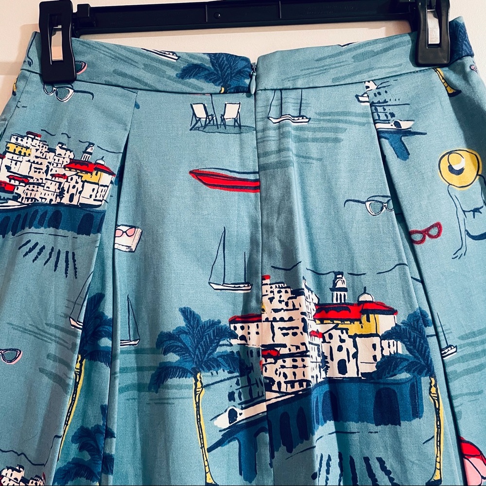SOLD⚠️ Boden beach sea print blue skirt 4P - Picture 3 of 5